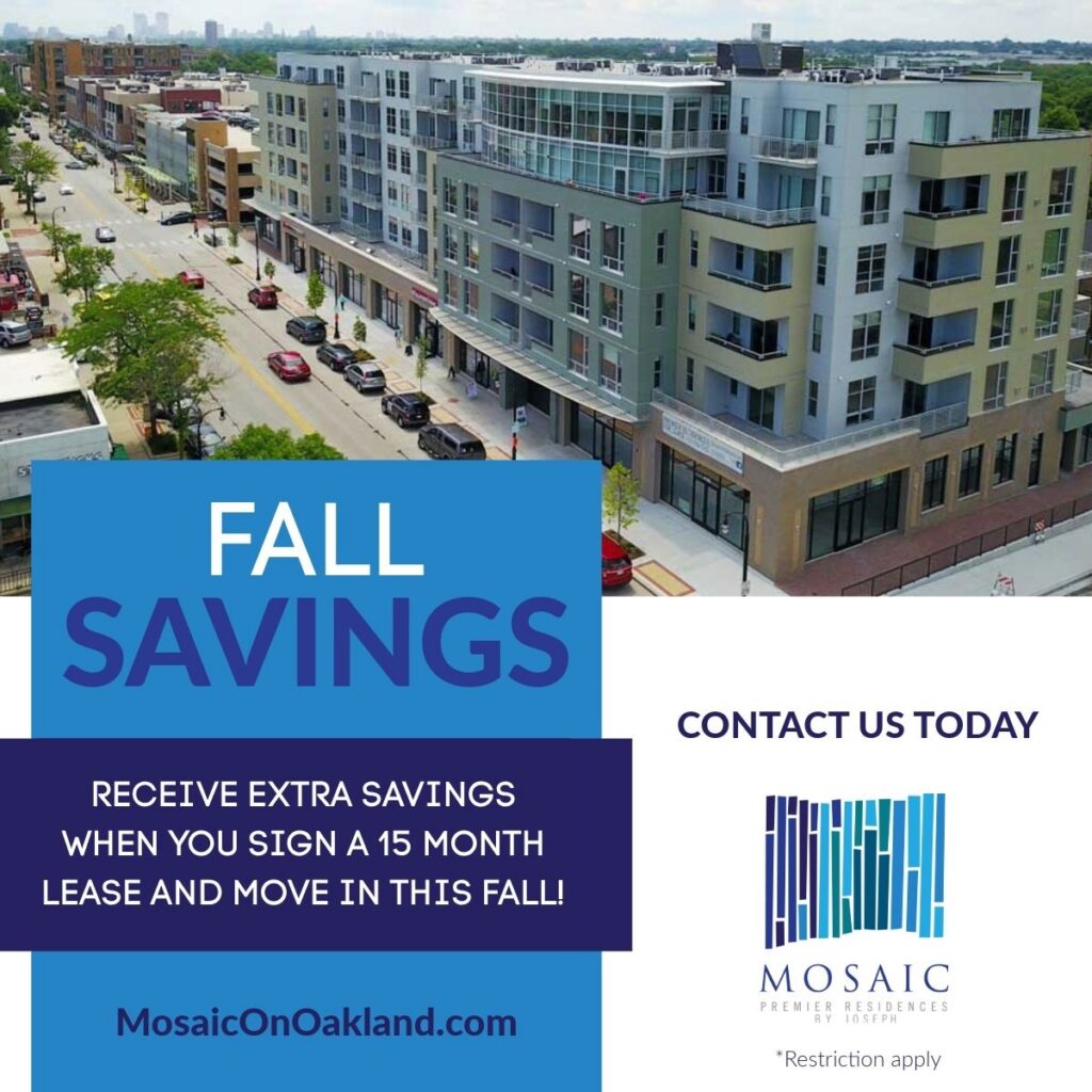 One month free rent on a 13 month lease!