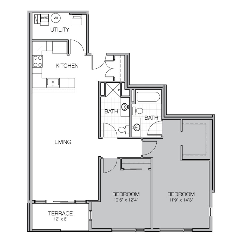 mosaic apartment floor plan e